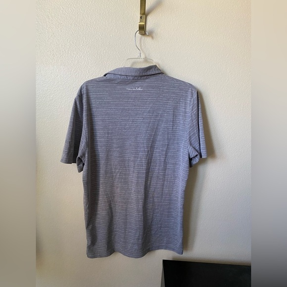 Travis Mathew Men's Stripe Polo Grey Size M Golf Activewear Athletic Shirt Top - Picture 2 of 6